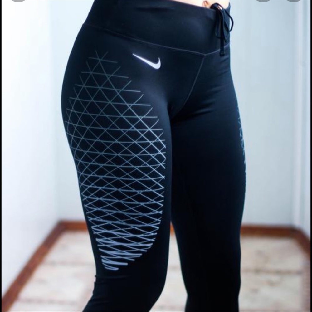 Nike Blue Leggings with Ombré Geometric Print 1X
